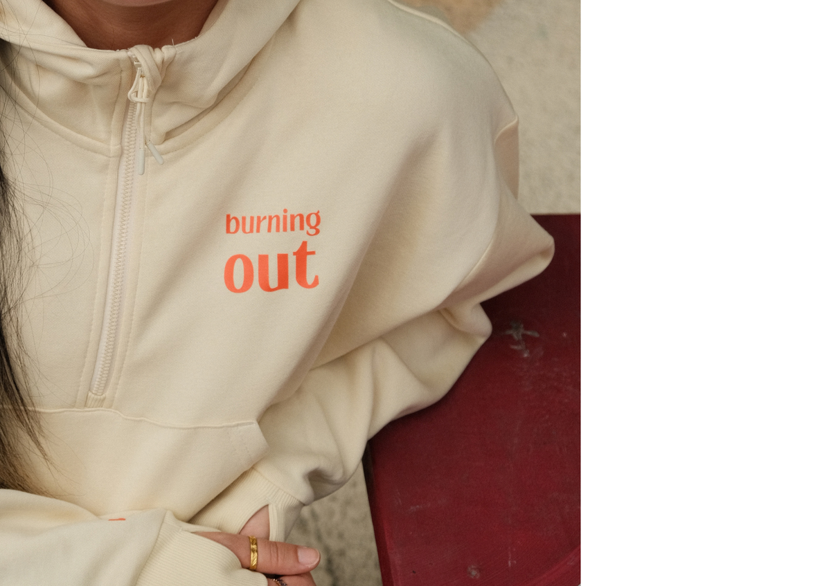 burning out hoodie - buttery yellow