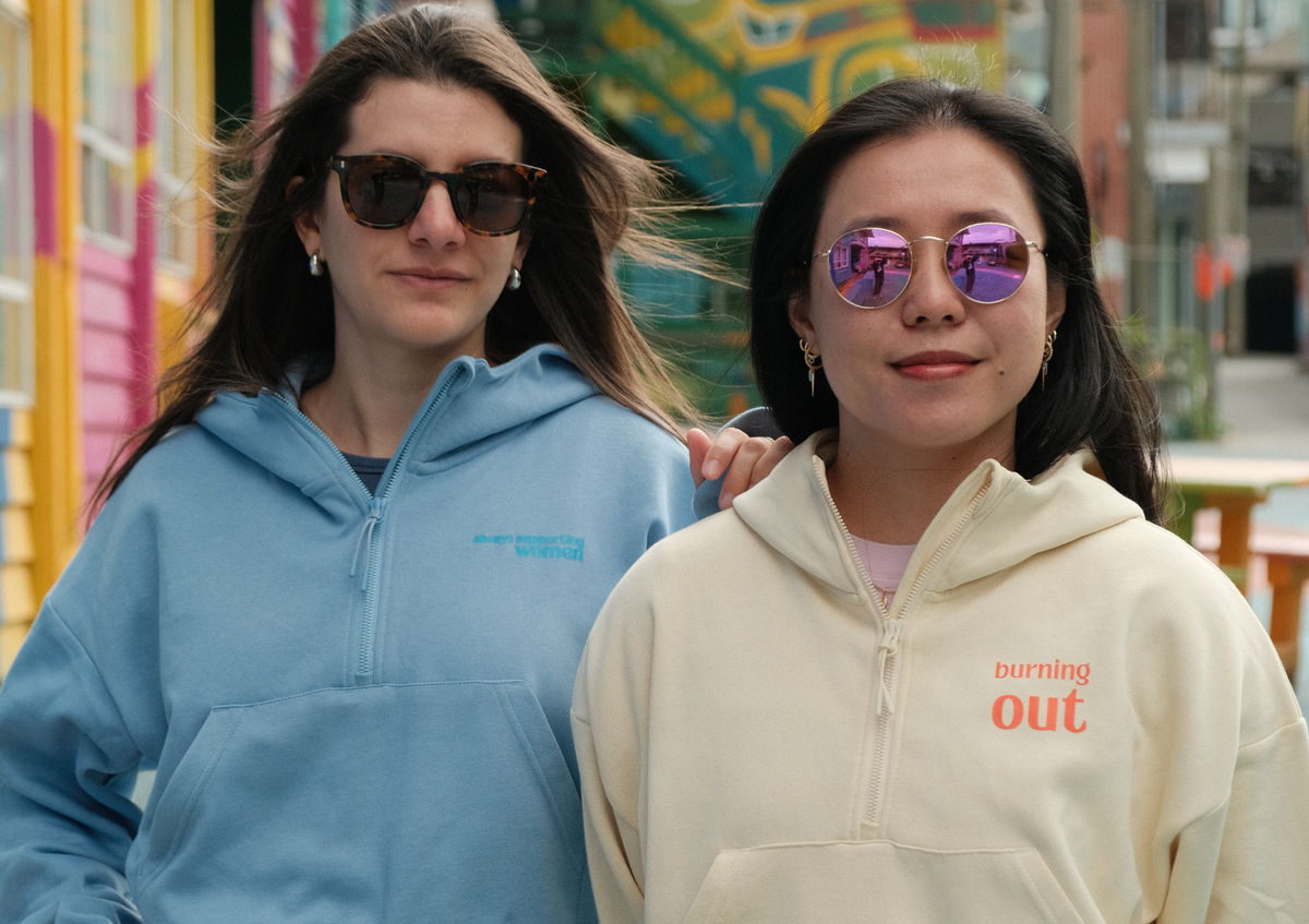 burning out hoodie - buttery yellow